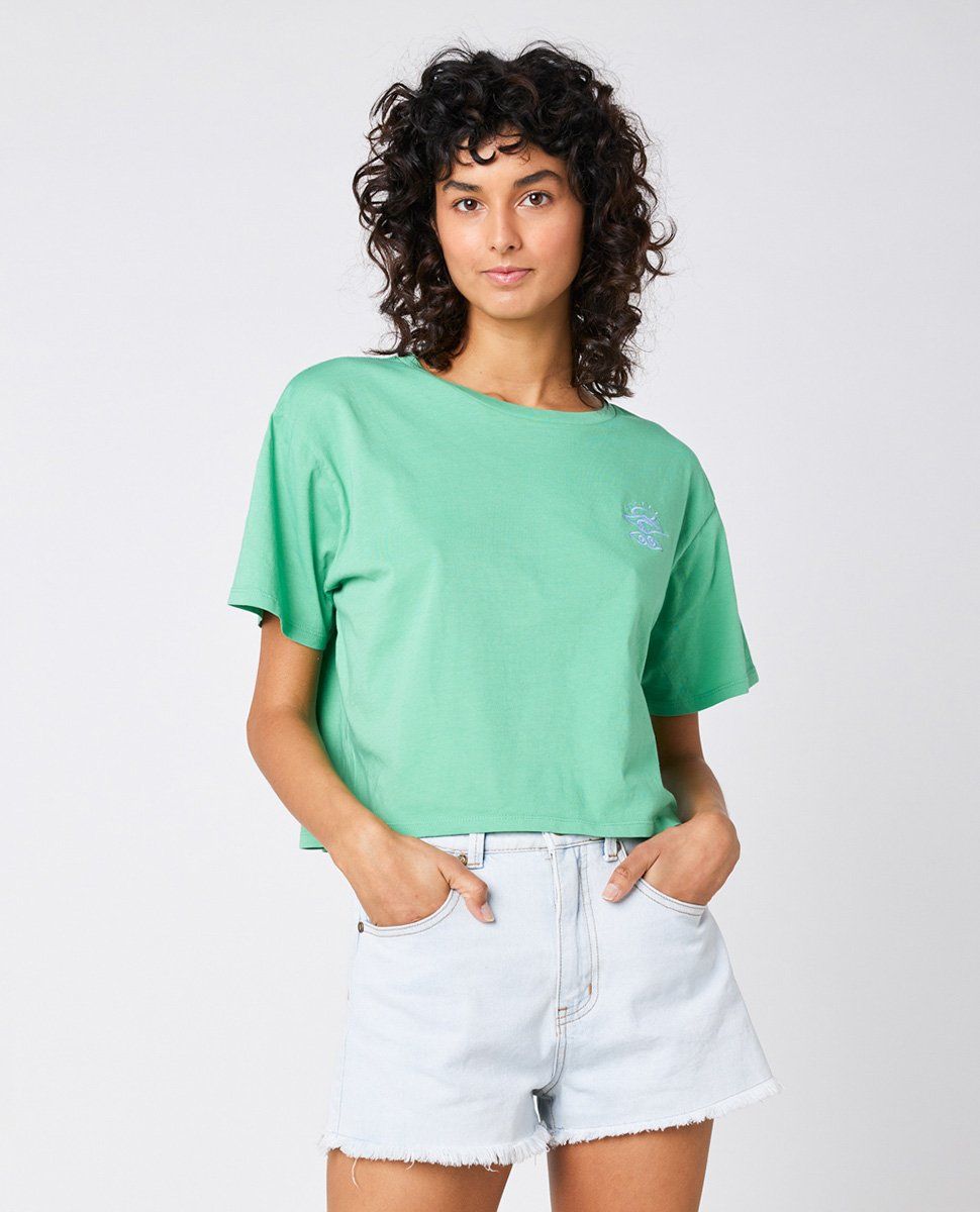 Search Icon Crop Top Women's T-Shirt