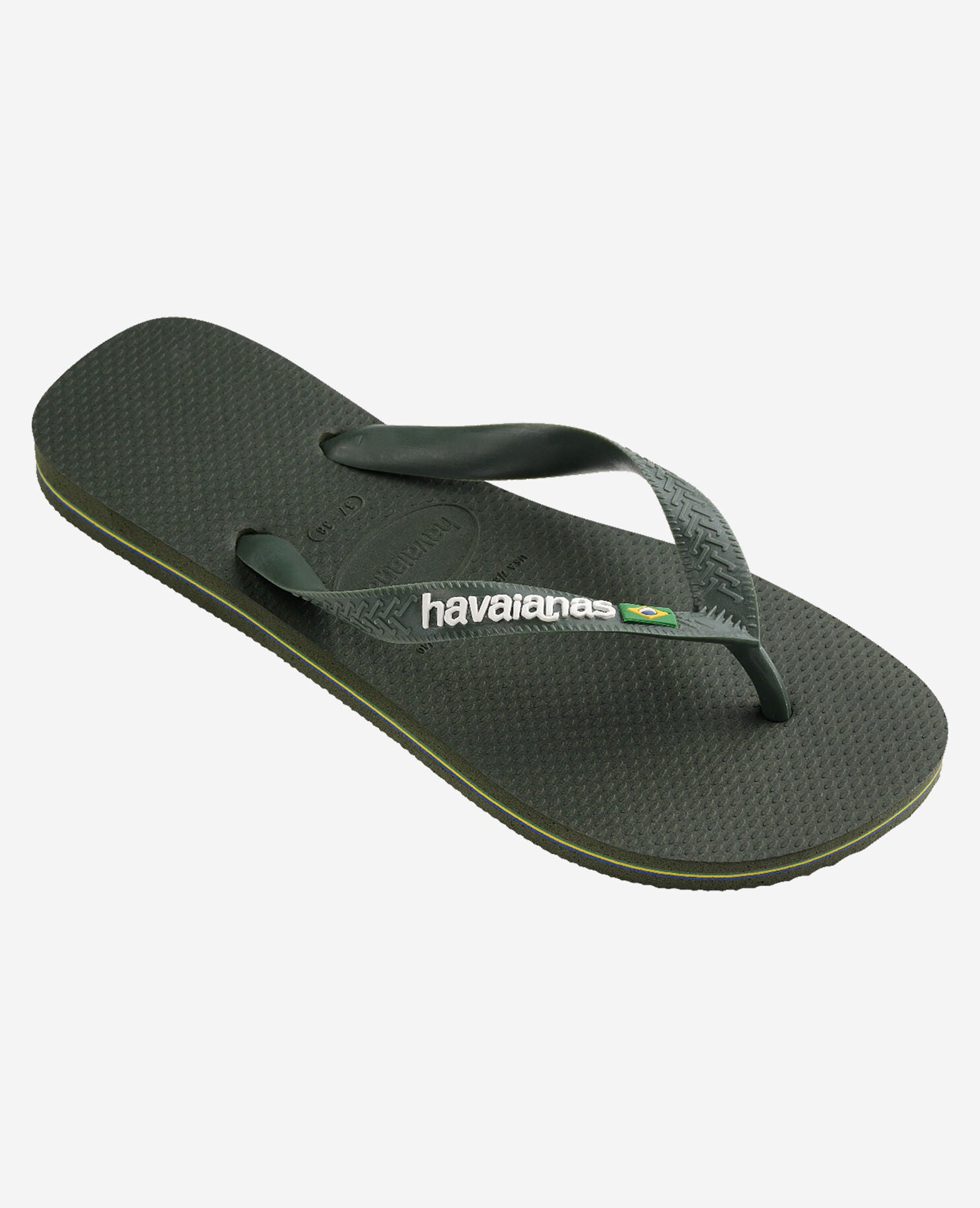 Chanclas Havaianas Brasil Logo - Verde Oliva