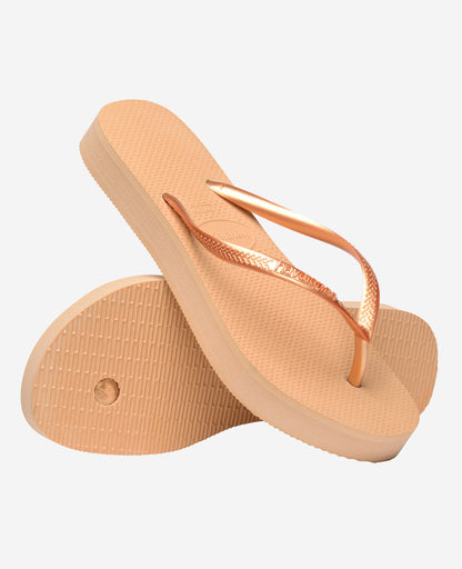 Chanclas Havaianas Slim Plataforma - Dorado