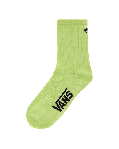 WM KICKIN IT CREW SOCK 6.5-10 1PK SUNNY LIME